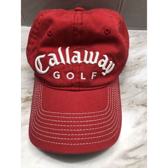 New Era Other - Red Callaway Golf Cap FT-5 Adjustable Hat‎ HX Tour White Stitching New Era